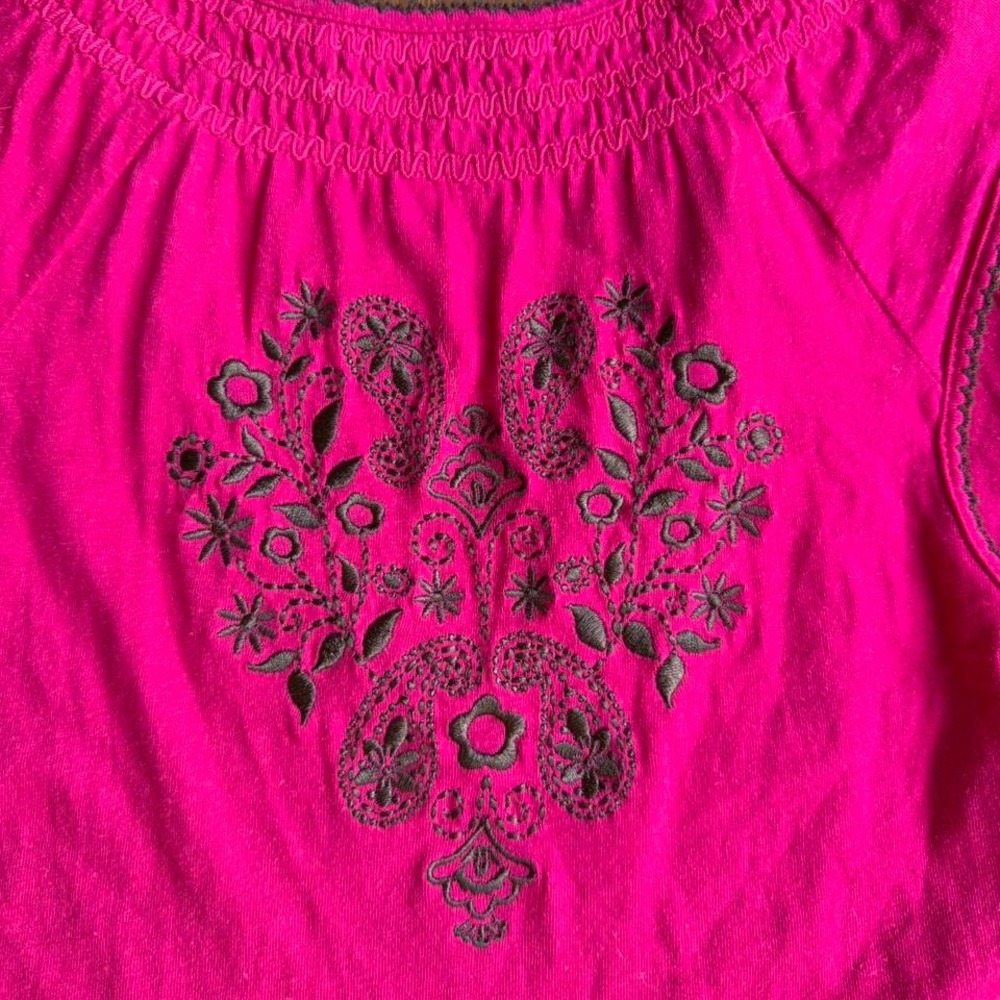 Vintage L.E.I. Fuschia Ruffle Tank - Picture 3 of 6